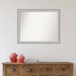 Amanti Art Bel Volto Silver Wood Wall Mirror, 31" x 25" Non-Beveled -Amanti Art Shop GUEST eb9fbf84 18e8 42f7 87ac 6ac98f61e740
