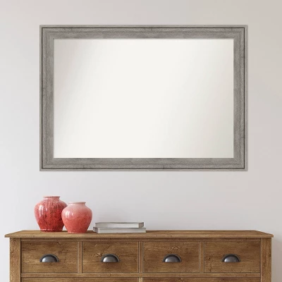 Amanti Art Regis Barn Gray Wood Wall Mirror - 41" x 29" Handcrafted Rectangular Design 9 Amanti Art Regis Barn Gray Wood Wall Mirror - 41" x 29" Handcrafted Rectangular Design - Image 7