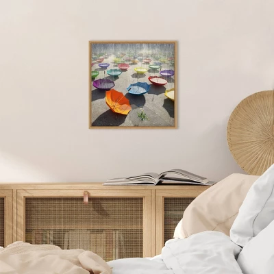 Amanti Art Downpour by Cynthia Decker - 16x16 Framed Canvas Wall Art 7 Amanti Art Downpour by Cynthia Decker - 16x16 Framed Canvas Wall Art - Image 5