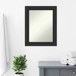 Amanti Art Shipwreck Black 24" x 30" Non-Beveled Bathroom Wall Mirror -Amanti Art Shop GUEST eca29dcf 1fc8 42fd 9d08 dcf7375b6d73