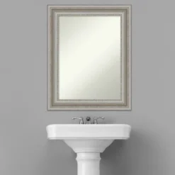 Amanti Art Parlor Silver 24" x 30" Non-Beveled Ornate Bathroom Wall Mirror 15 Amanti Art Parlor Silver 24" x 30" Non-Beveled Ornate Bathroom Wall Mirror -Amanti Art Shop GUEST ecc3e477 d480 4bfe 8f3c c7e4a959ff92