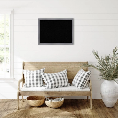 Amanti Art Edwin Framed Magnetic Cork Board - 30" x 22" Grey Wood 6 Amanti Art Edwin Framed Magnetic Cork Board - 30" x 22" Grey Wood - Image 4