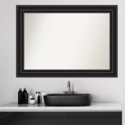 Amanti Art Colonial Black 42" x 30" Non-Beveled Bathroom Wall Mirror -Amanti Art Shop GUEST ee653a9f daed 4005 a4ee ec29a156168b