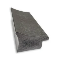 Amanti Art Elegant Narrow Brushed Pewter Bathroom Wall Mirror - 31" x 25"