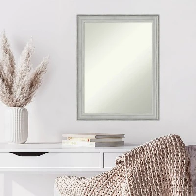 21" X 27" Non-Beveled Bel Volto Silver Wood Wall Mirror - Amanti Art 7 21" X 27" Non-Beveled Bel Volto Silver Wood Wall Mirror - Amanti Art - Image 5