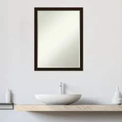 Amanti Art Espresso Brown Petite Bevel Wood Bathroom Mirror - 26 x 20 In. 17 Amanti Art Espresso Brown Petite Bevel Wood Bathroom Mirror - 26 x 20 In. -Amanti Art Shop GUEST eef994d4 1f3c 4831 8c60 05d915c1adf7