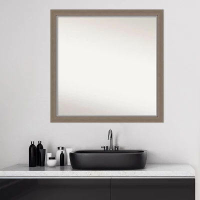 Amanti Art Eva Brown Narrow Square Bathroom Wall Mirror, 29 x 29 10 Amanti Art Eva Brown Narrow Square Bathroom Wall Mirror, 29 x 29 - Image 8