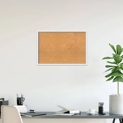 Amanti Art Morgan Wood Framed Natural Cork Board - 38" x 26" White & Blue 8 Amanti Art Morgan Wood Framed Natural Cork Board - 38" x 26" White & Blue - Image 6