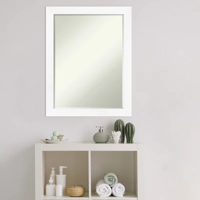 Amanti Art Cabinet White Narrow Petite Bevel Bathroom Wall Mirror - 27.25 x 21.25 In. 6 Amanti Art Cabinet White Narrow Petite Bevel Bathroom Wall Mirror - 27.25 x 21.25 In. - Image 4