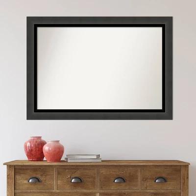 Amanti Art Tuxedo Black Wall Mirror - 41" x 29" Non-Beveled Contemporary Decor 9 Amanti Art Tuxedo Black Wall Mirror - 41" x 29" Non-Beveled Contemporary Decor - Image 7