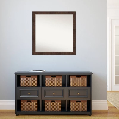 Amanti Art Wildwood Brown Narrow Wall Mirror - 29" x 29" Non-Beveled 7 Amanti Art Wildwood Brown Narrow Wall Mirror - 29" x 29" Non-Beveled - Image 5