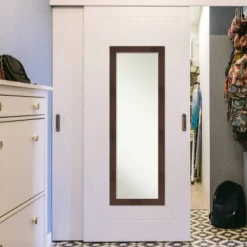 Amanti Art Wildwood Framed Full Length On-The-Door Mirror - Brown -Amanti Art Shop GUEST f07dd135 5194 4793 9292 80e3658a7b54