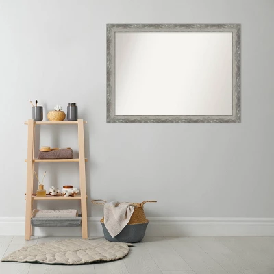 Amanti Art Waveline Silver Narrow Wall Mirror - 43" x 32" Non-Beveled 9 Amanti Art Waveline Silver Narrow Wall Mirror - 43" x 32" Non-Beveled - Image 7