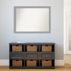 Amanti Art Brushed Nickel 42" x 31" Non-Beveled Bathroom Wall Mirror 13 Amanti Art Brushed Nickel 42" x 31" Non-Beveled Bathroom Wall Mirror -Amanti Art Shop GUEST f1968403 5d56 41dd a178 483676ade7ac 1