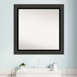 Amanti Art Tuxedo Black 31x31 Bathroom Wall Mirror - Non-Beveled Contemporary Decor 17 Amanti Art Tuxedo Black 31x31 Bathroom Wall Mirror - Non-Beveled Contemporary Decor -Amanti Art Shop GUEST f1b18e74 8550 4e34 8c44 f3276a287d39