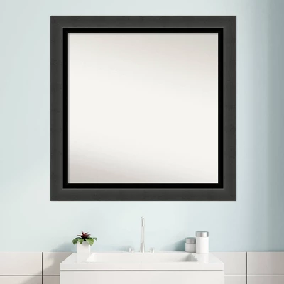 Amanti Art Tuxedo Black 31x31 Bathroom Wall Mirror - Non-Beveled Contemporary Decor 10 Amanti Art Tuxedo Black 31x31 Bathroom Wall Mirror - Non-Beveled Contemporary Decor - Image 8