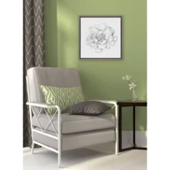 16" X 16" Pen And Ink Florals IV Framed Canvas Wall Art - Amanti Art -Amanti Art Shop GUEST f1c628da b7b8 4f55 8f5e 26c5d743e66b