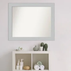 32" X 26" Non-Beveled Shiplap White Wood Bathroom Wall Mirror - Amanti Art -Amanti Art Shop GUEST f21b8270 97f7 4dfd 85ef 5cf6fa5c0a73