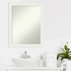 Amanti Art 22" x 28" Vanity White Narrow Non-Beveled Bathroom Wall Mirror 15 Amanti Art 22" x 28" Vanity White Narrow Non-Beveled Bathroom Wall Mirror -Amanti Art Shop GUEST f2eb4cd8 624e 436f b15f 7d92364266fd