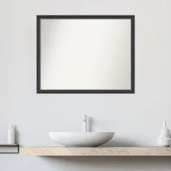 Amanti Art Stylish Black Wood Bathroom Wall Mirror - 30" x 24" 15 Amanti Art Stylish Black Wood Bathroom Wall Mirror - 30" x 24" -Amanti Art Shop GUEST f30c6e35 6254 4dd7 9245 f36a3d83ed7e