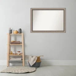 Amanti Art Lyla Ornate Silver Bathroom Wall Mirror (40" x 28") -Amanti Art Shop GUEST f311e639 c609 40fe 8584 440a788db37b