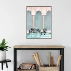 Amanti Art Office Gossip Zebras Framed Canvas Wall Art 23x30 Gray Wash -Amanti Art Shop GUEST f3c3f3a2 fbbb 451d a20d 9e9adeb0cfc5