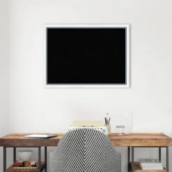 Amanti Art 30"x22" Morgan Wood Framed Cork Bulletin Board - White/Blue -Amanti Art Shop GUEST f3f28167 544a 4020 9864 64ca10ffb756