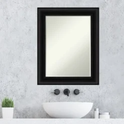 Amanti Art Parlor Black Petite Bevel Bathroom Wall Mirror -Amanti Art Shop GUEST f43c0d92 6bd8 4478 b2d9 b4618a706bc2