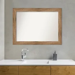 Amanti Art Owl Wood Non-Beveled Bathroom Wall Mirror - 44" x 33" Brown -Amanti Art Shop GUEST f541472d aaef 4949 8d2c 8de9bf39b222