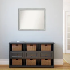 Amanti Art Bel Volto Silver Wood Wall Mirror, 31" x 25" Non-Beveled -Amanti Art Shop GUEST f606b9f7 63b3 4881 ab13 90be976f354e