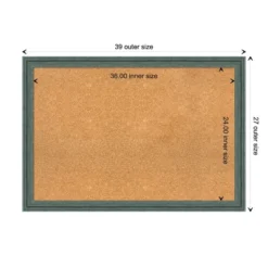 Amanti Art 39"x27" Upcycled Wood Framed Natural Cork Board - Teal/Gray 20 Amanti Art 39"x27" Upcycled Wood Framed Natural Cork Board - Teal/Gray -Amanti Art Shop GUEST f6431765 618f 403f b047 53ce3b8e61cd