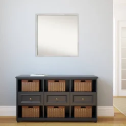 Amanti Art Svelte Silver 28" x 28" Real Wood Non-Beveled Wall Mirror -Amanti Art Shop GUEST f660a5d6 2823 4388 8e58 58e3caf0dd87