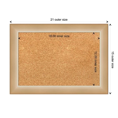 Amanti Art Eva Narrow Ombre Gold Framed Corkboard 5 Amanti Art Eva Narrow Ombre Gold Framed Corkboard - Image 3