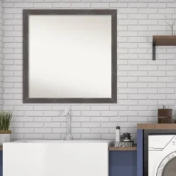 Amanti Art 29" x 29" Woodridge Rustic Gray Wood Bathroom Wall Mirror 17 Amanti Art 29" x 29" Woodridge Rustic Gray Wood Bathroom Wall Mirror -Amanti Art Shop GUEST f7622b4f 0ad3 4054 a0ed a8748dd3e17f