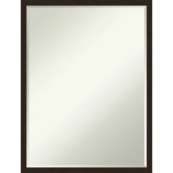 Amanti Art Carlisle Narrow Petite Bevel Wood Bathroom Wall Mirror -Amanti Art Shop GUEST f88ada4c 7ca6 4956 8739 6c9f3197ccaa