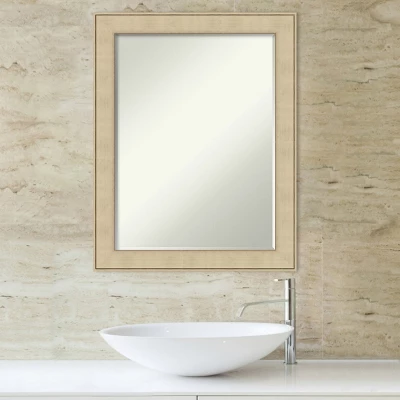 Amanti Art Classic Honey Silver Petite Bevel Bathroom Wall Mirror 28 X 22 In. 9 Amanti Art Classic Honey Silver Petite Bevel Bathroom Wall Mirror 28 X 22 In. - Image 7
