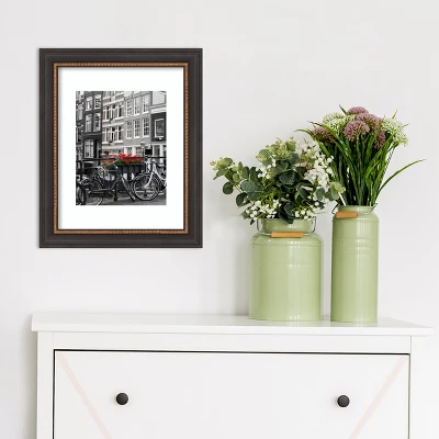 Amanti Art Ashton Black Wood Picture Frame with Gold Beaded Edge 7 Amanti Art Ashton Black Wood Picture Frame with Gold Beaded Edge - Image 5