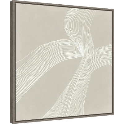 Amanti Art On The Same Wavelength II by Isabelle Z - 22" x 22" Gray Wash Framed Canvas Wall Art 3 Amanti Art On The Same Wavelength II by Isabelle Z - 22" x 22" Gray Wash Framed Canvas Wall Art