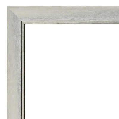 32" X 26" Non-Beveled Flair Silver Patina Wall Mirror - Amanti Art 4 32" X 26" Non-Beveled Flair Silver Patina Wall Mirror - Amanti Art - Image 2