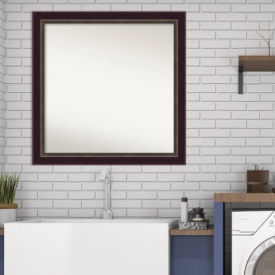 Amanti Art Signore Bronze 30" x 30" Wood Framed Bathroom Wall Mirror 10 Amanti Art Signore Bronze 30" x 30" Wood Framed Bathroom Wall Mirror - Image 8