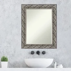 Amanti Art Silver Luxor Petite Bevel Wood Bathroom Wall Mirror -Amanti Art Shop GUEST fb215a52 2389 440a b64d 7fba8414fcfe