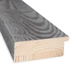 Amanti Art Bridge Grey Wood Bathroom Wall Mirror, 32" x 32" Non-Beveled