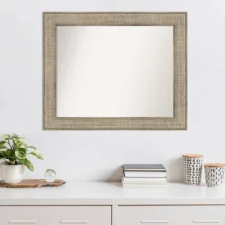 Amanti Art Trellis Silver Wood Wall Mirror - 34" x 28" Non-Beveled -Amanti Art Shop GUEST fb9bf1af 4ab2 4e09 96a7 f0a1ae2d5084
