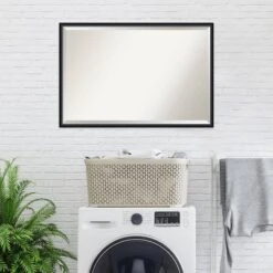 Amanti Art Lucie 37" x 25" Black Framed Bathroom Vanity Wall Mirror -Amanti Art Shop GUEST fbb02df4 efdc 42b4 a98a 3b59fa06aeca