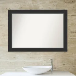 Amanti Art Corvino Black Wood Framed Bathroom Wall Mirror - 41" x 29" 13 Amanti Art Corvino Black Wood Framed Bathroom Wall Mirror - 41" x 29" -Amanti Art Shop GUEST fbcc8c49 5292 4dd3 ad88 cc08e0003dbd