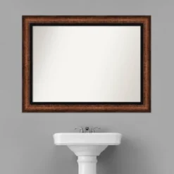 Amanti Art Vogue Bronze Bathroom Wall Mirror - 45" x 34" Non-Beveled Design -Amanti Art Shop GUEST fbf02bc2 d82d 4cd3 98b7 16a3658fb3e2