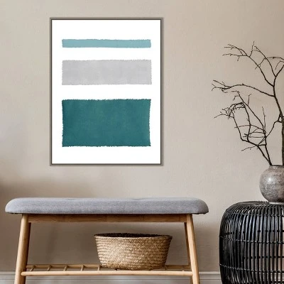 Amanti Art "Painted Weaving IV Blue Green" by Piper Rhue Framed Canvas - 23" x 30" 8 Amanti Art "Painted Weaving IV Blue Green" by Piper Rhue Framed Canvas - 23" x 30" - Image 6