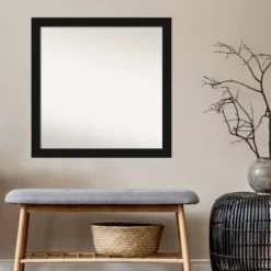 29" X 29" Non-Beveled Avon Black Wall Mirror - Amanti Art -Amanti Art Shop GUEST fc4b42b6 dd76 4577 ad33 e3181e0058ed