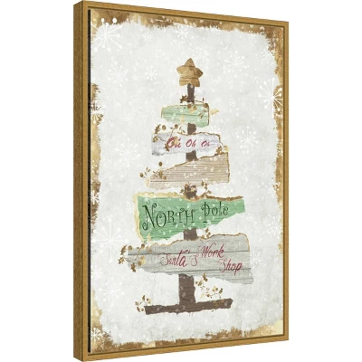 Amanti Art Golden Christmas Tree Framed Canvas Wall Art by PI Studio - 16" x 23" 3 Amanti Art Golden Christmas Tree Framed Canvas Wall Art by PI Studio - 16" x 23"