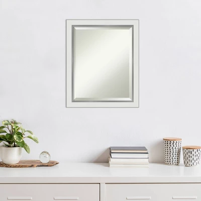 Amanti Art Eva Narrow Silver Framed Beveled Wall Mirror, 19" x 23" 8 Amanti Art Eva Narrow Silver Framed Beveled Wall Mirror, 19" x 23" - Image 6